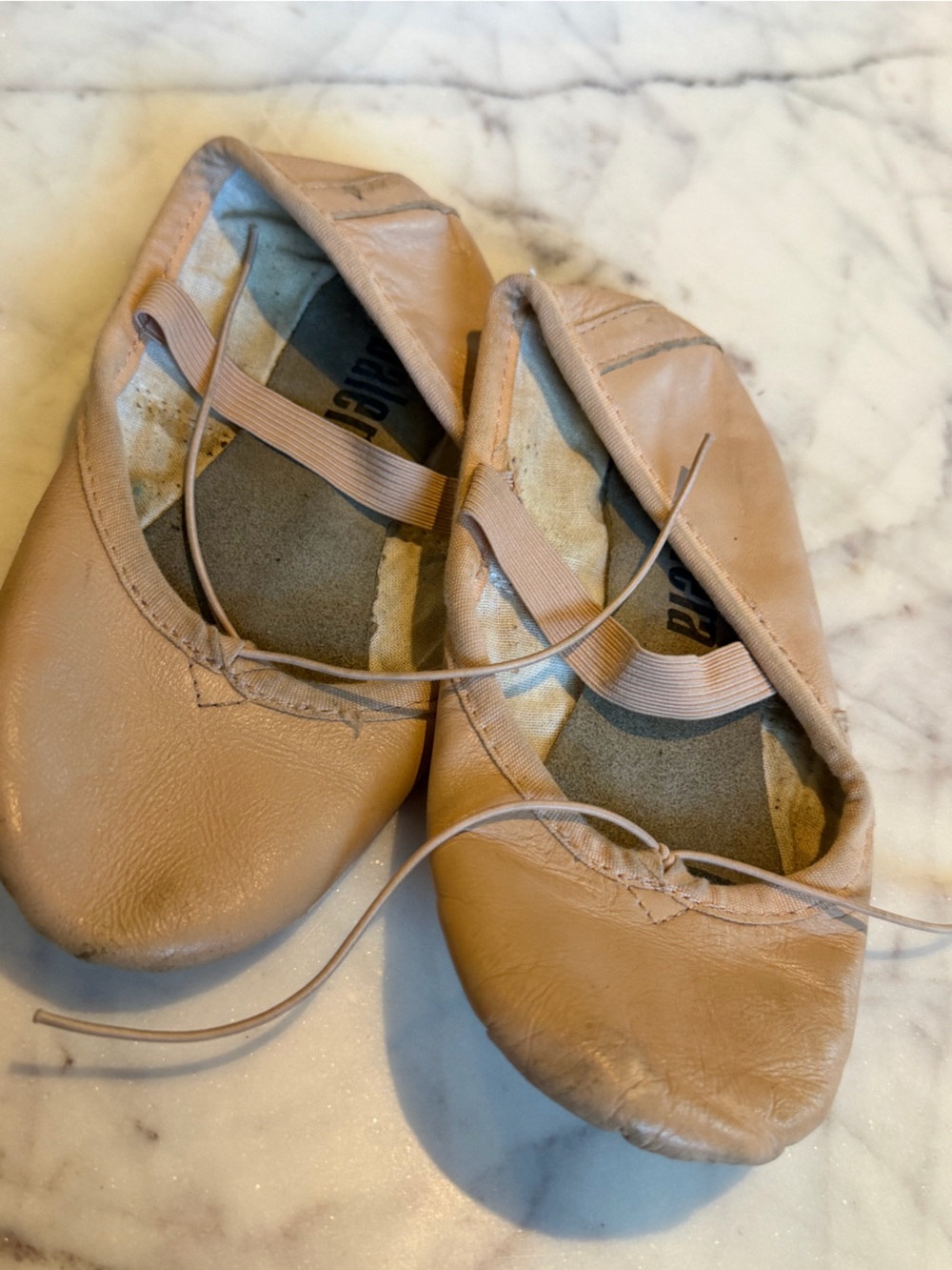 Balera Blush Ballet Flats with Elastic Tie 1AM